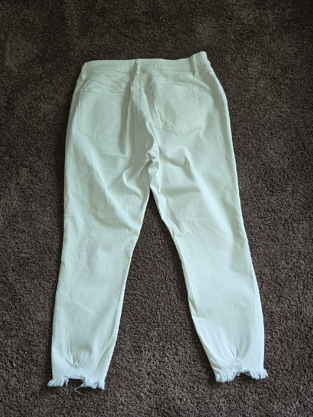 Ann Taylor Loft White Curvy Skinny Crop Jeans 30 10 - Picture 2 of 6